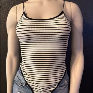 Striped bodysuit